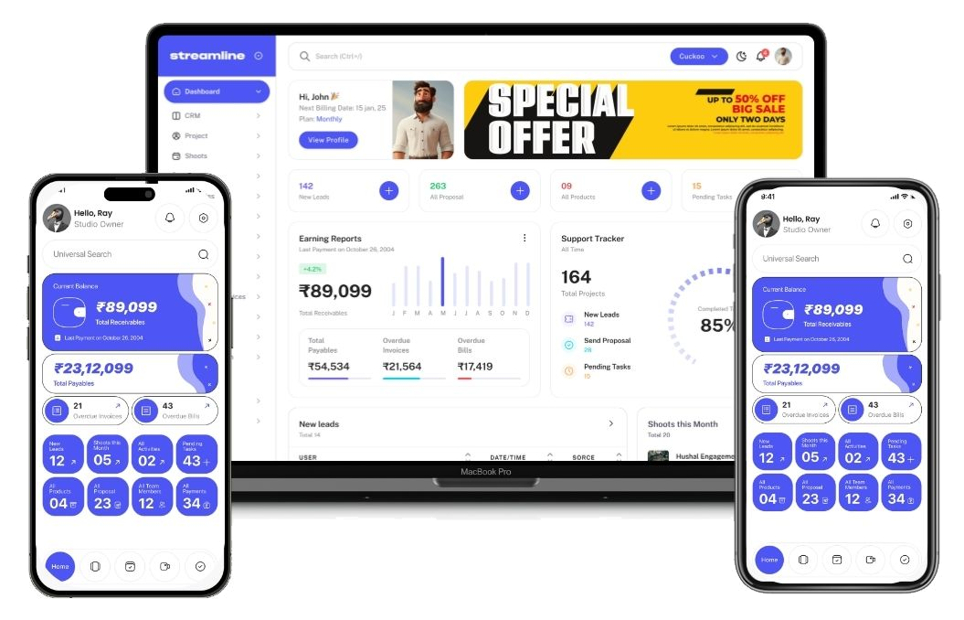 Streamline on MacBook, iPhone and Android