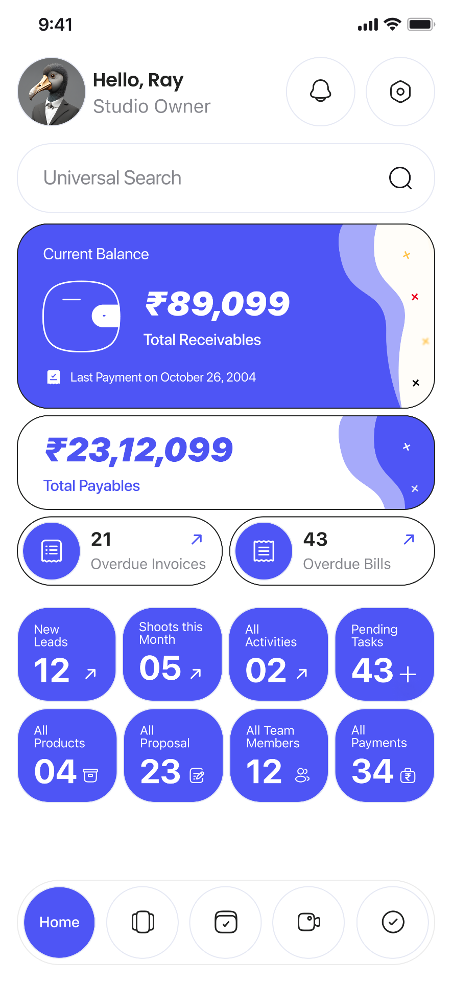Streamline app home
